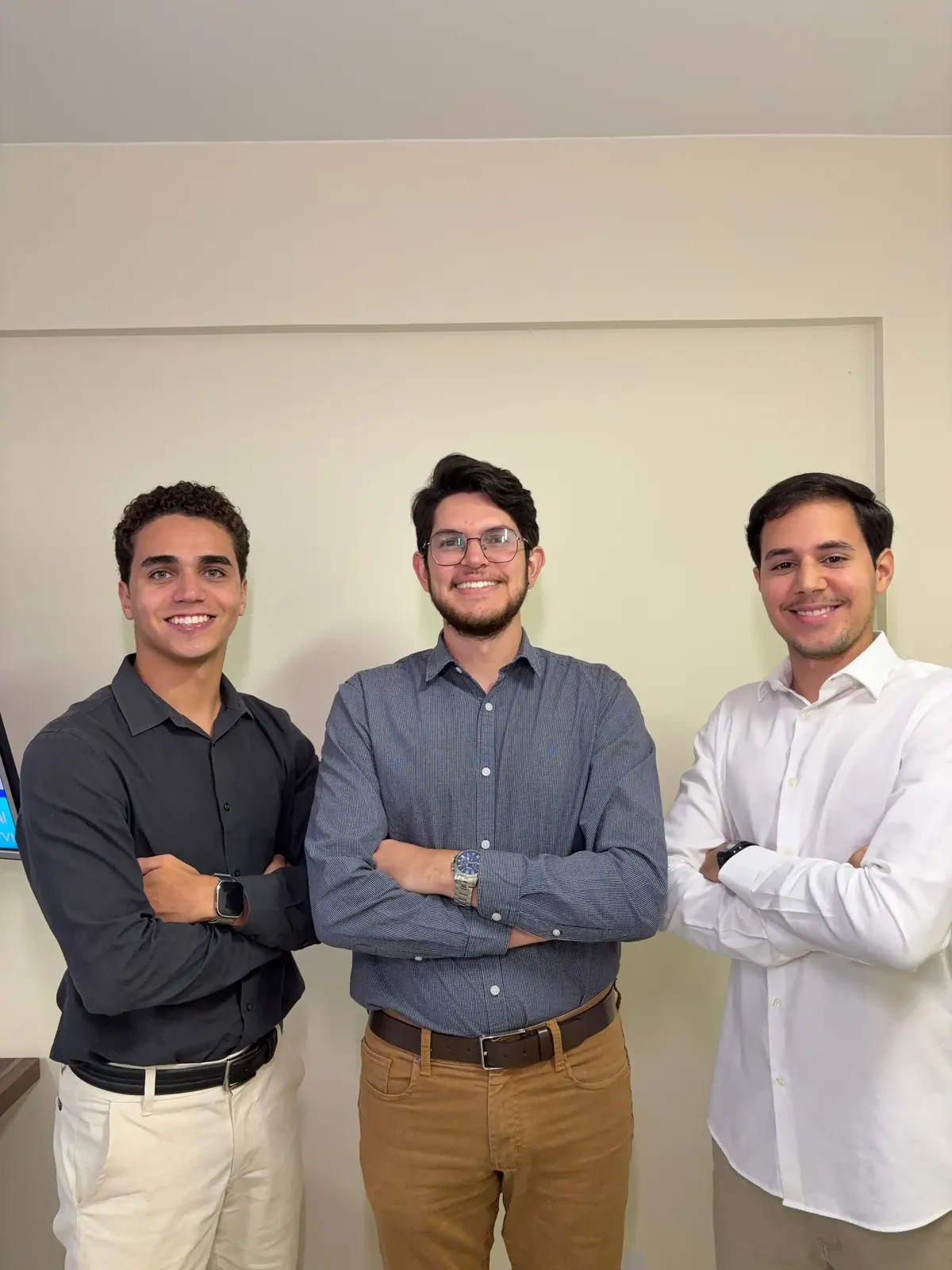 Arthur Santana, Henrique Cópio e Fábio Cunha, equipe da HFC Consultoria Financeira
